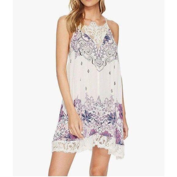 Free People Intimately Women’s Small Who’s Sorry Now Slip Dress Ivory Lace - Picture 1 of 10